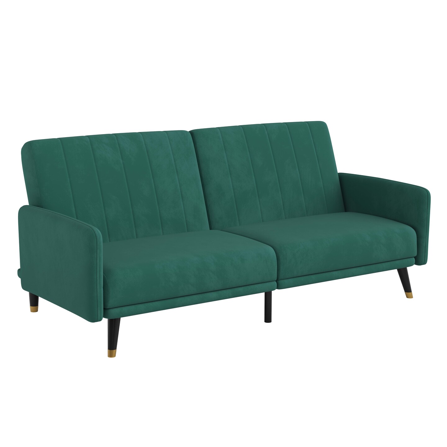 Merrick Lane Pavan Mid Century Modern Split-Back Sofa Futon with 3 Recline Positions