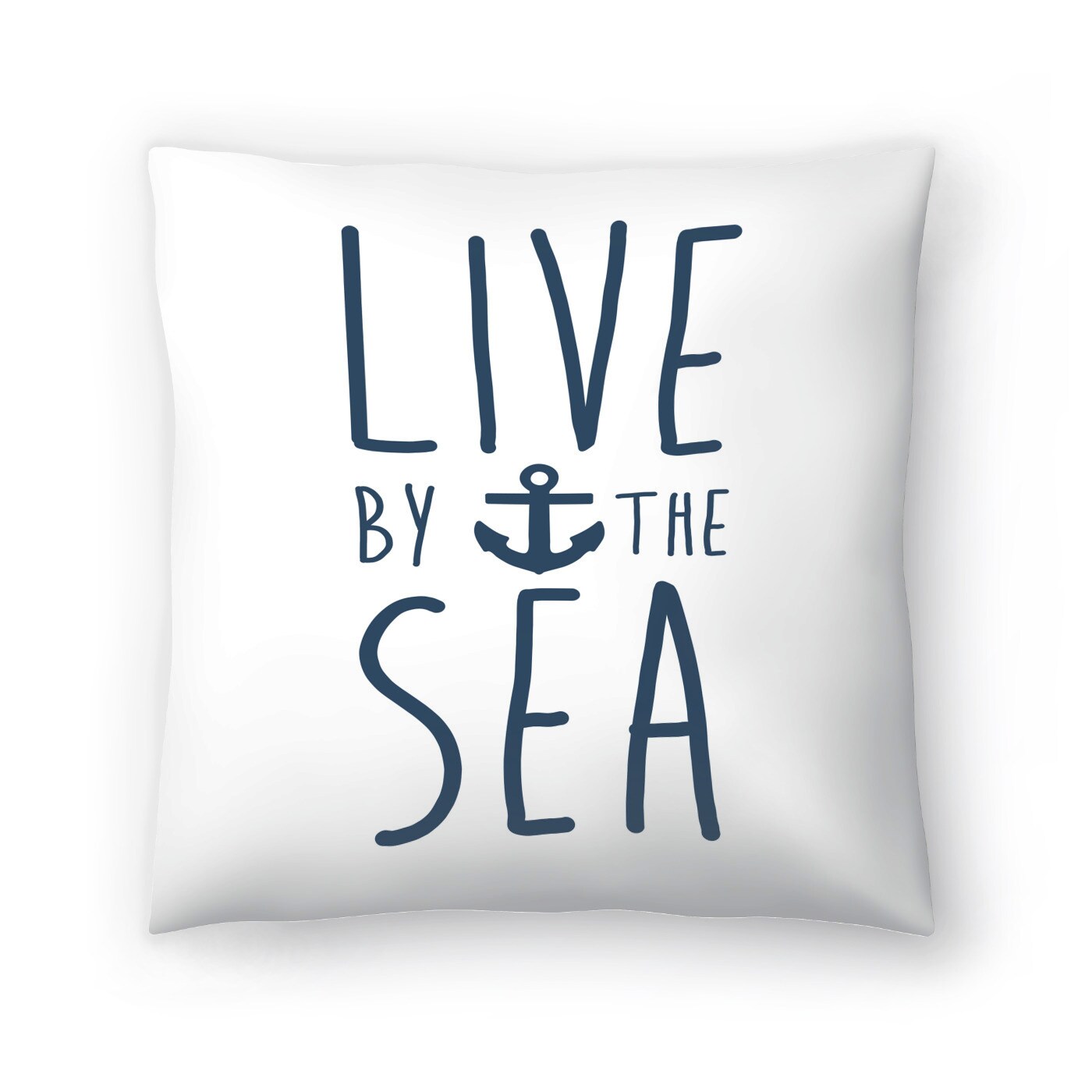 Navy Live By The Sea by Jetty Home Americanflat Decorative Pillow
