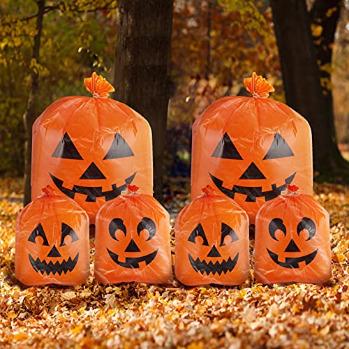 Large Halloween Pumpkin Plastic Garbage Leaf Bags For Home Outdoor Fall  Garden Yard Decoration Lawn Bag