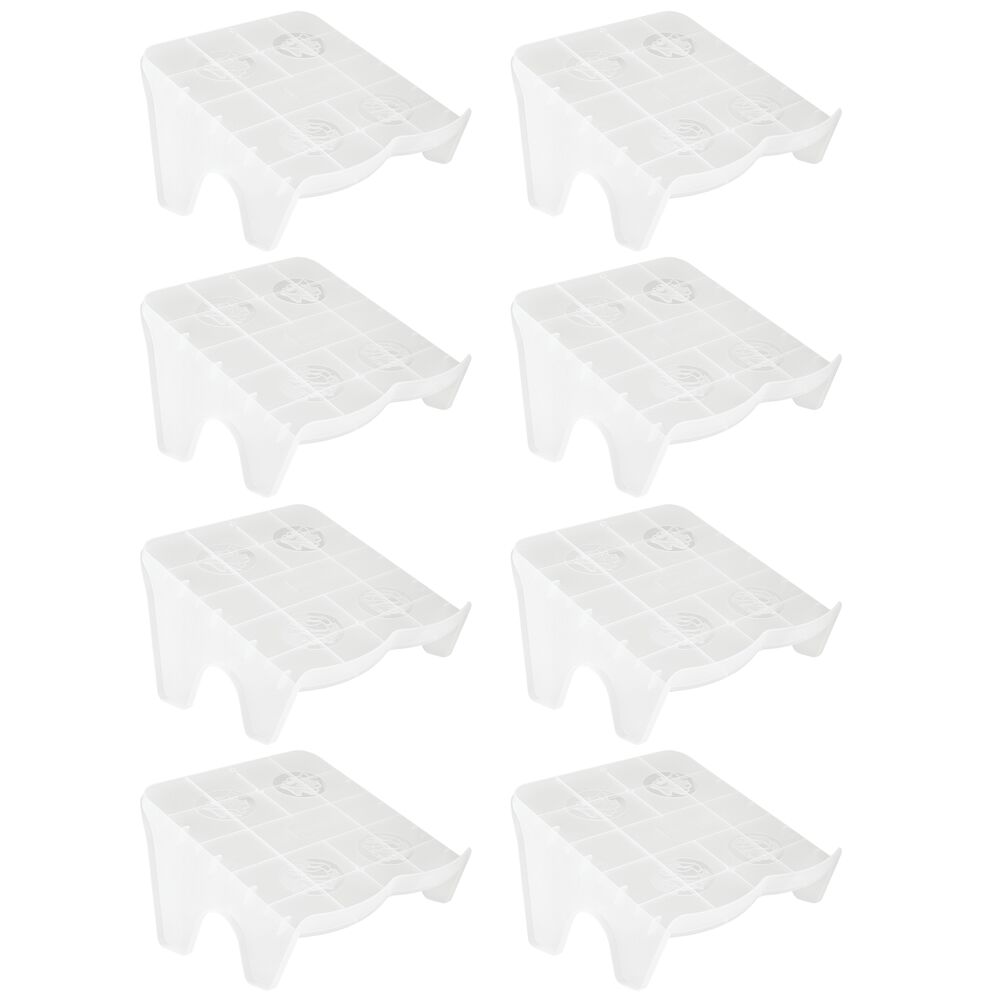 mDesign Plastic Double Shoe Slot Stacker, Space-Saver - 8 Pack