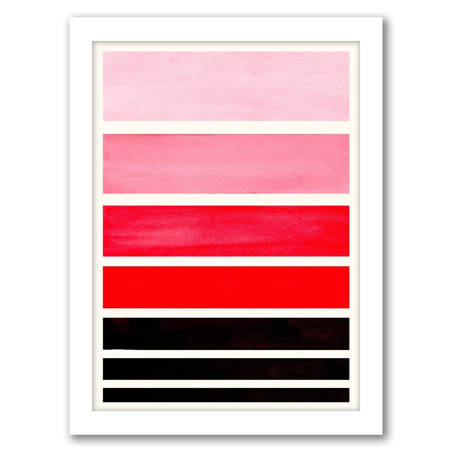 Red Staggered Stripes by Ejaaz Haniff Frame  - Americanflat