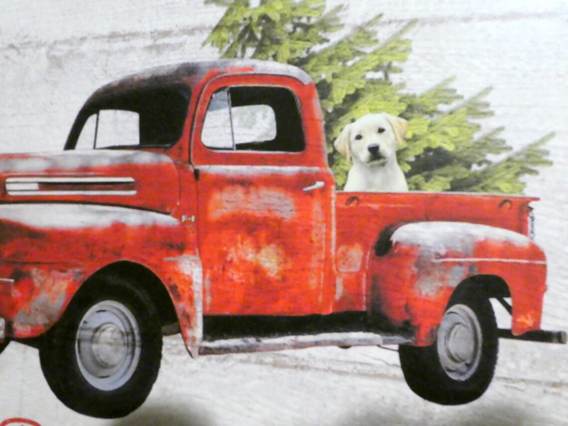 Vintage Red Truck sign, Red truck Christmas Tree Farm, Farmhouse decor product 3