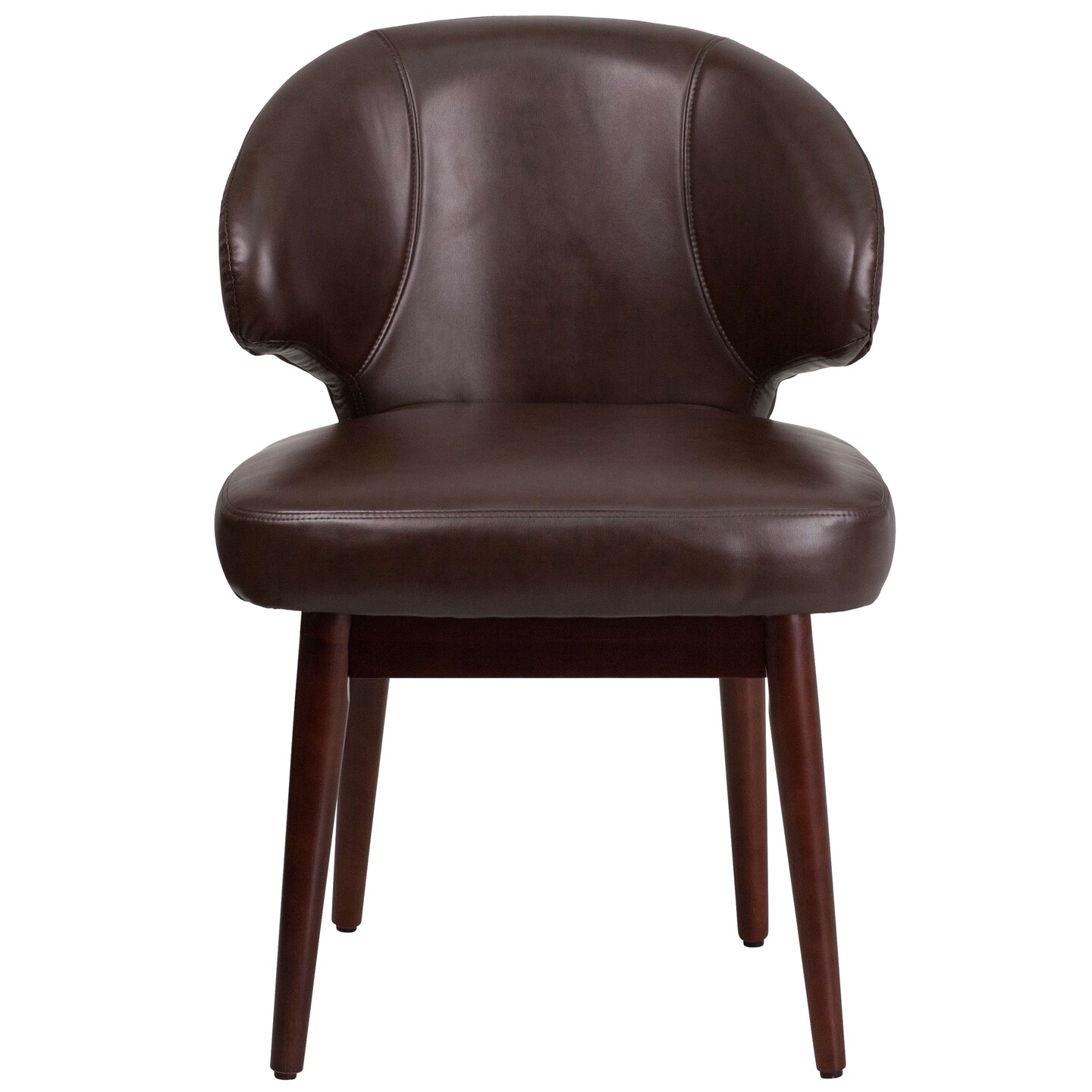 Merrick Lane Ambrose Upholstered Accent Chair with Walnut Legs