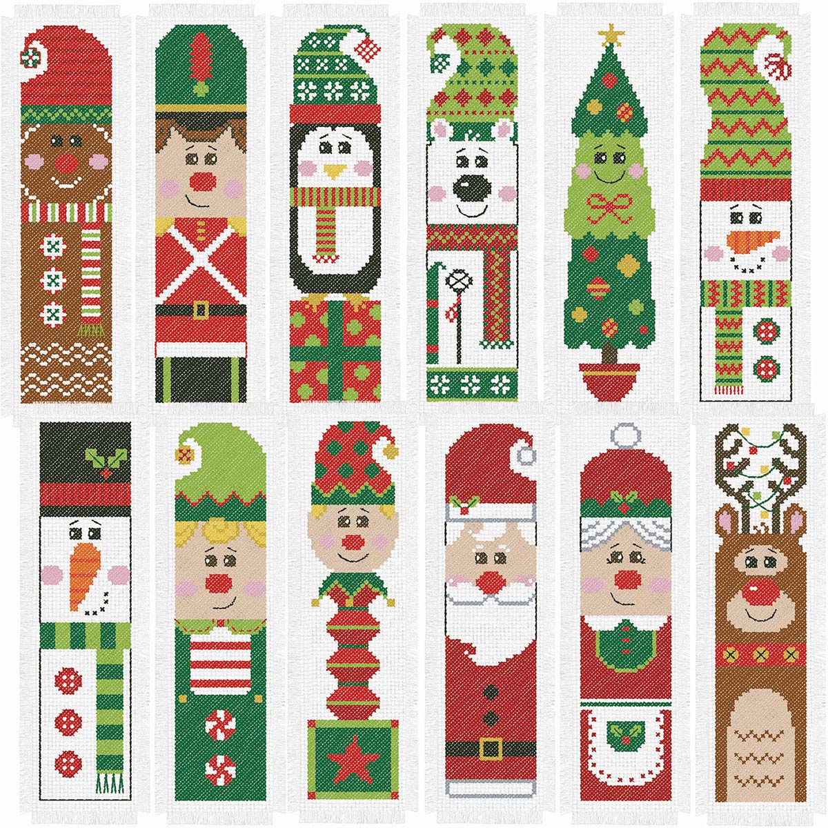 Herrschners North Pole Characters Bookmarks Counted Cross Stitch Kit herrschners-north-pole-characters-bookmarks-counted-cross-stitch-kit