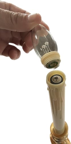 Set of 4 Battery Operated Replacement Window Candle Bulbs with Dual Intensity LED for 3xAA and 4xAA Candles Soft Twinkle