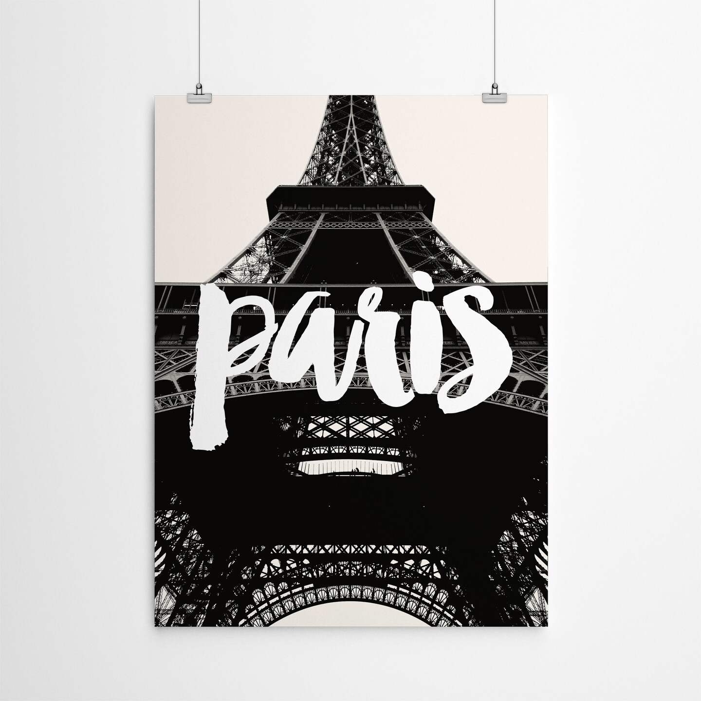 Paris Eiffel Tower Black White by Amy Brinkman  Poster Art Print - Americanflat