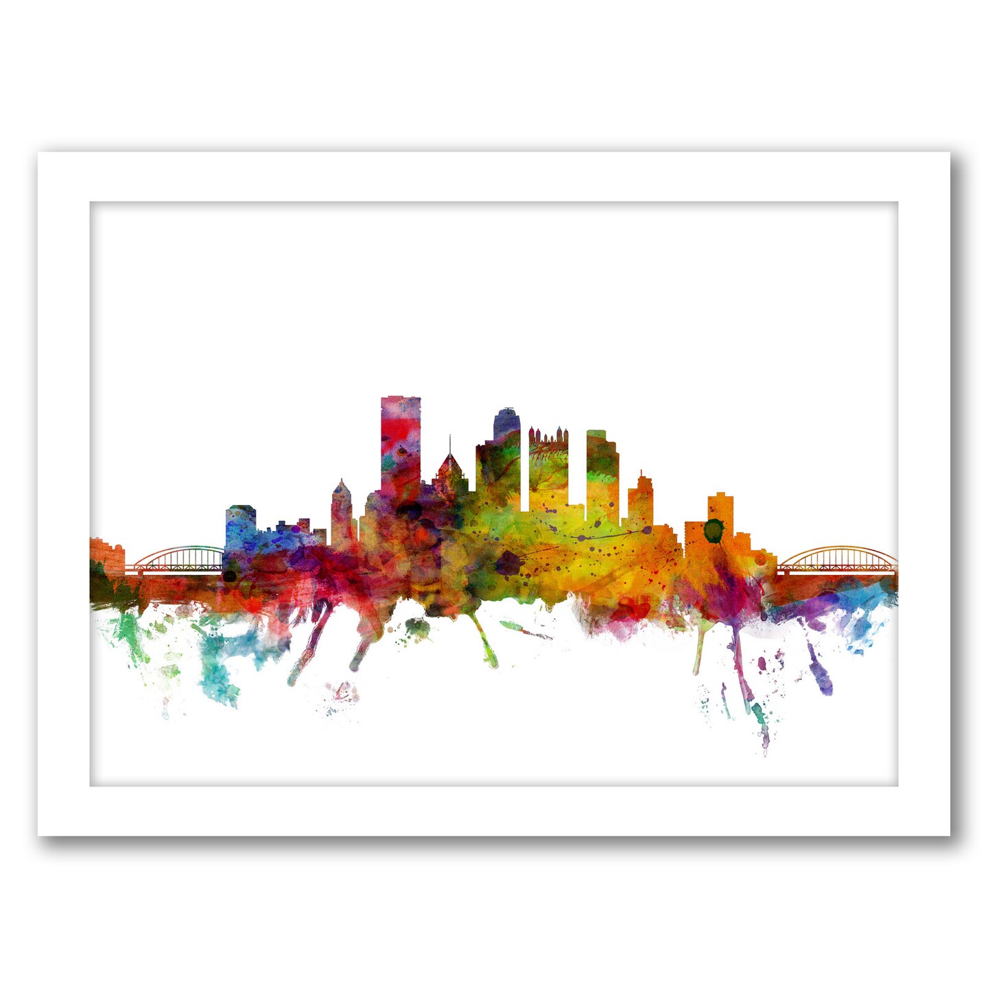Pittsburgh Pennsylvania Skyline 1 by Michael Tompsett Frame
