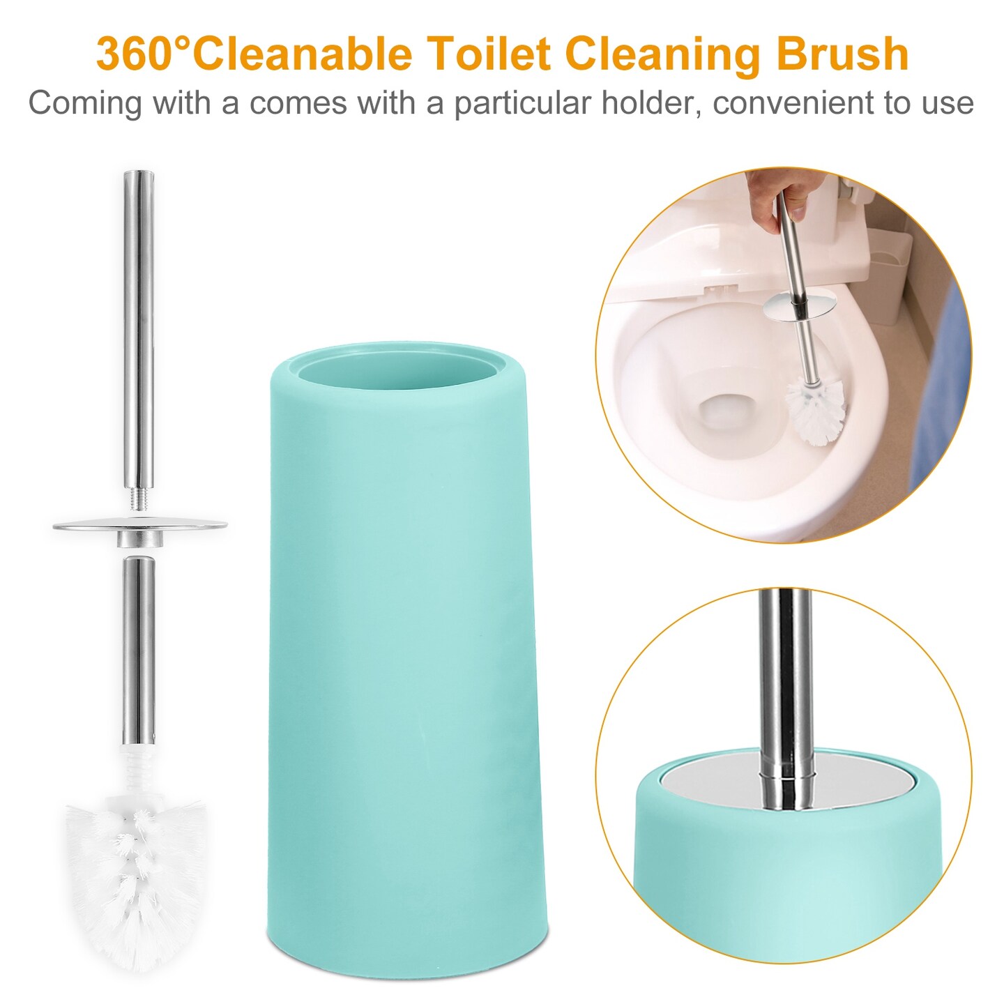 Eggracks 6 Pcs Bathroom Accessories Set including Soap Dispenser | Toothbrush Holder | Tumbler | Soap Dish | Toilet Cleaning Brush and Trash Can