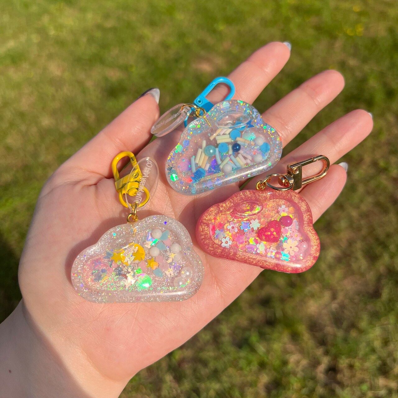 Halloween Resin Shaker Keychains