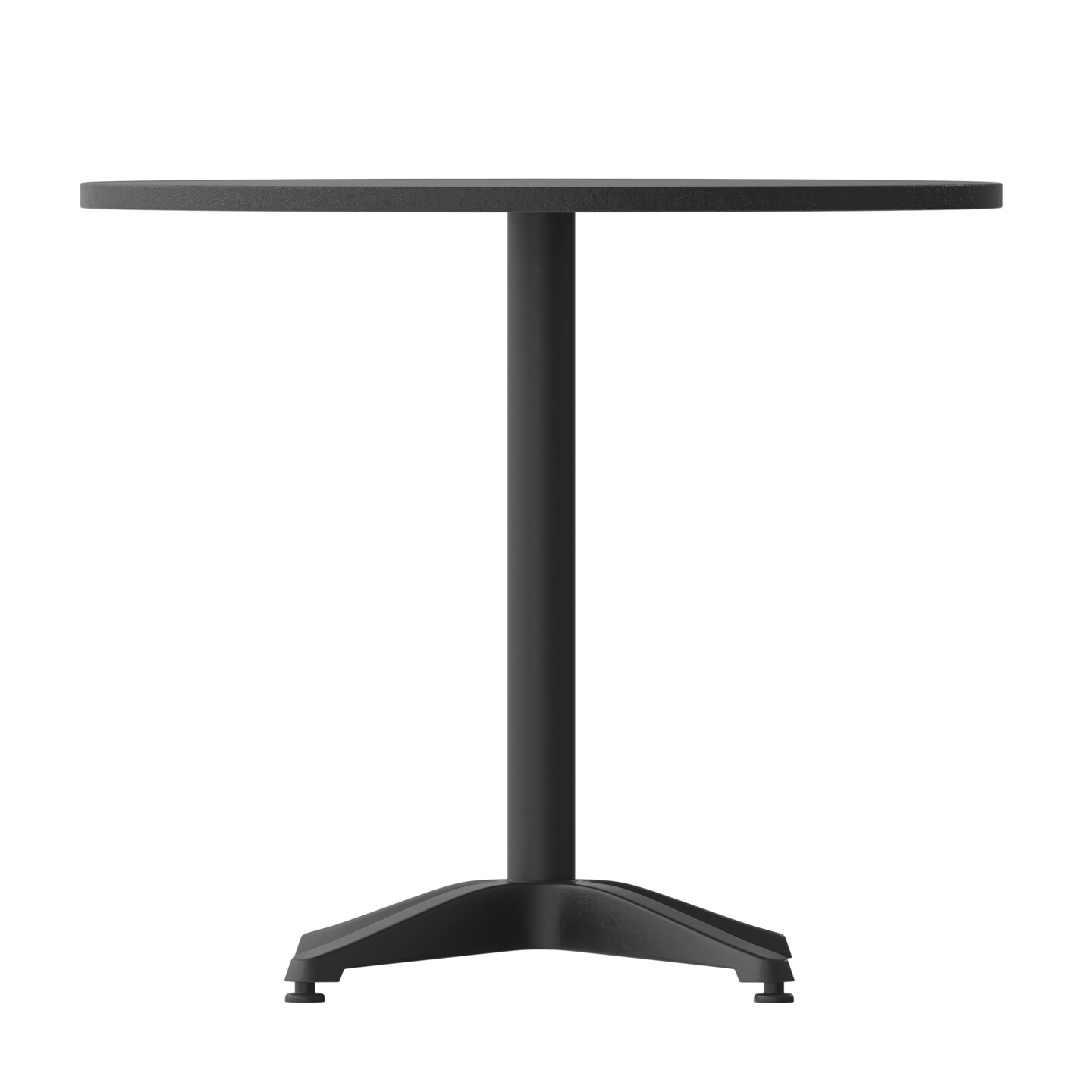 Emma and Oliver 31.5'' Round Aluminum Indoor-Outdoor Table with Base