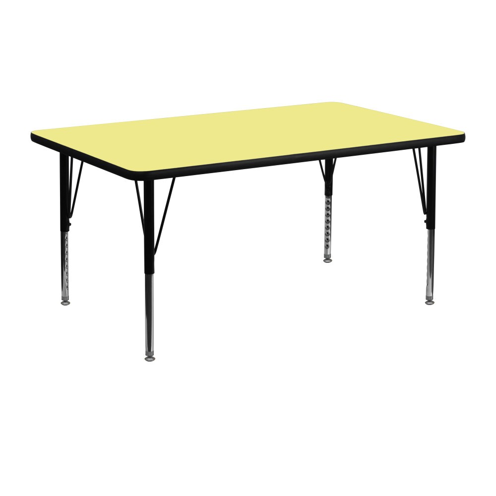 Emma and Oliver 24x48 Rectangle Laminate Adjustable Preschool Activity Table