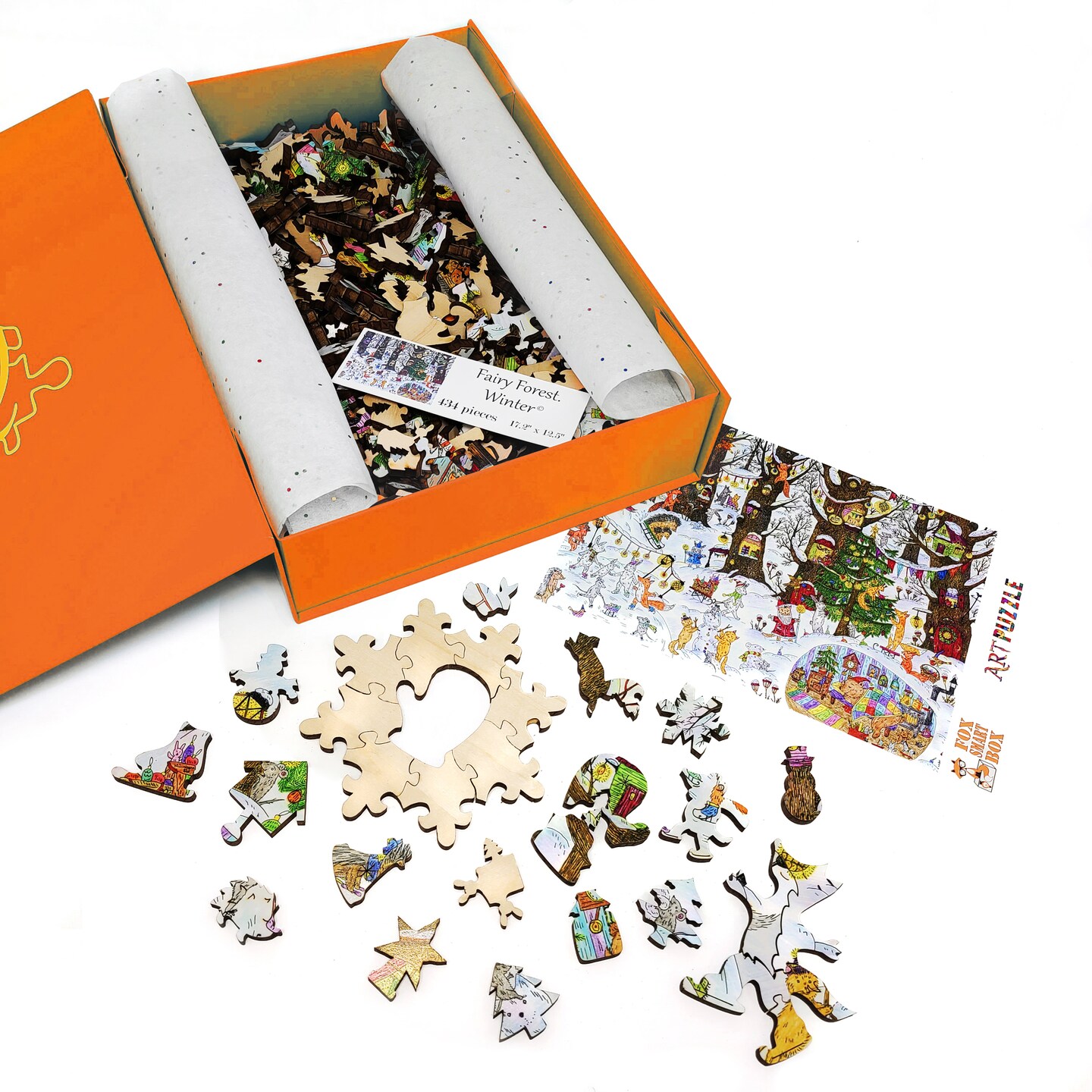 Wooden Jigsaw Puzzles for Adults - Uniquely Shaped Pieces