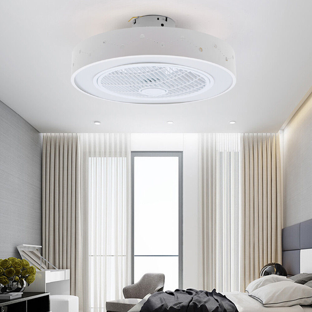 Kitcheniva 22in Constellation Flush Mount Dimmable Ceiling Fan Light With Remote