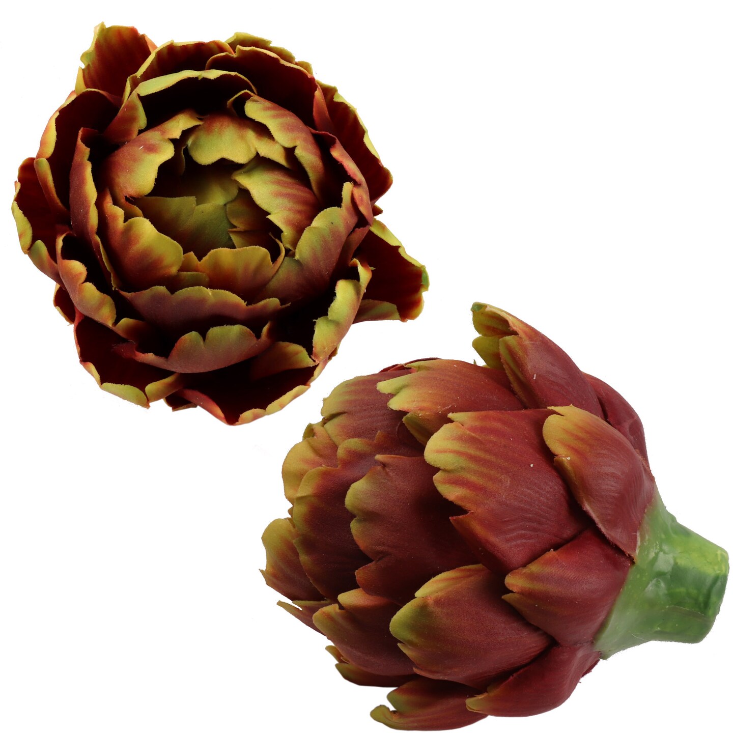 Box of 6: Lifelike Red &#x26; Purple Artichoke Vegetable, 5.5&#x22; Wide, Indoor/Outdoor Use, Kitchen Accents, DIY Tabletop Centerpieces, Basket Filler, Home &#x26; Office Decor, Floral Home by Artificial Flowers