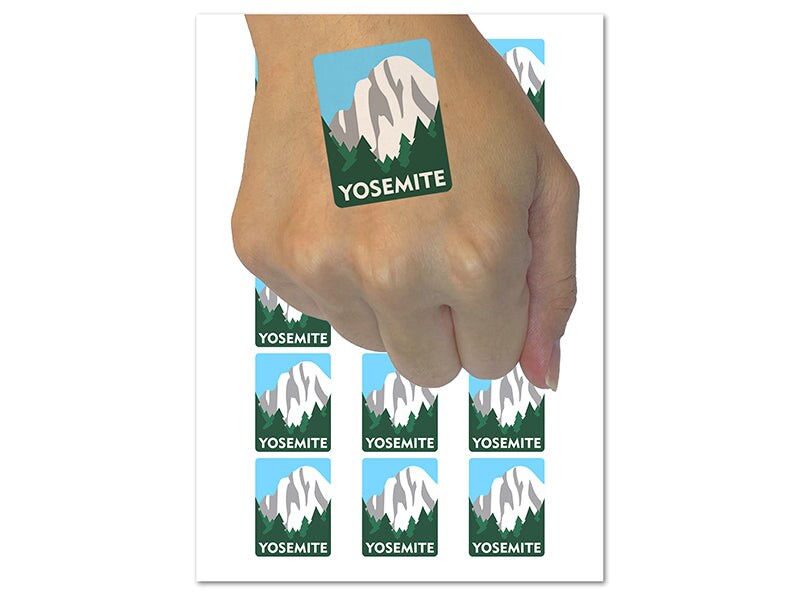 Destination Yosemite National Park Forest Temporary Tattoo Water Resistant Fake Body Art Set 6977