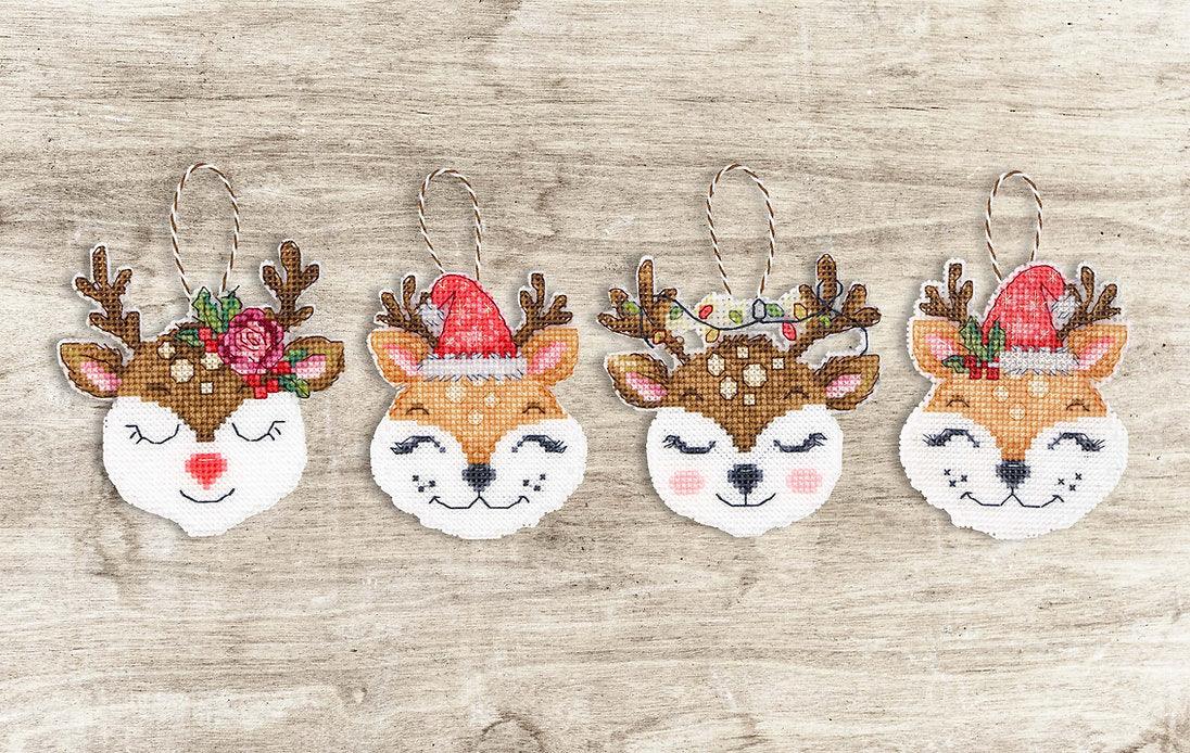 Foxes and Deer JK032L Counted Cross-Stitch Kit