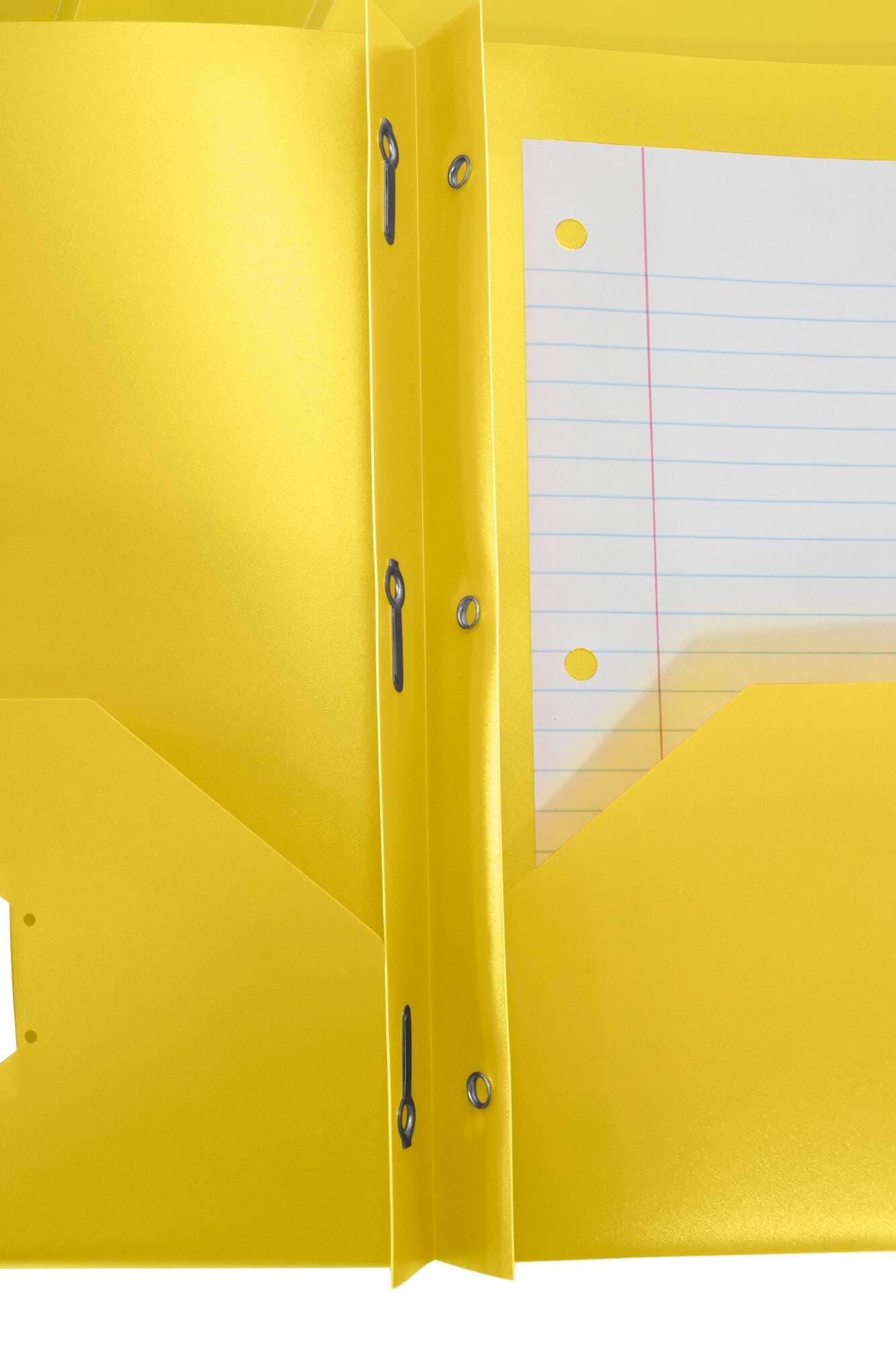 School Smart 2-Pocket Poly Folders with Fasteners, Pack of 25