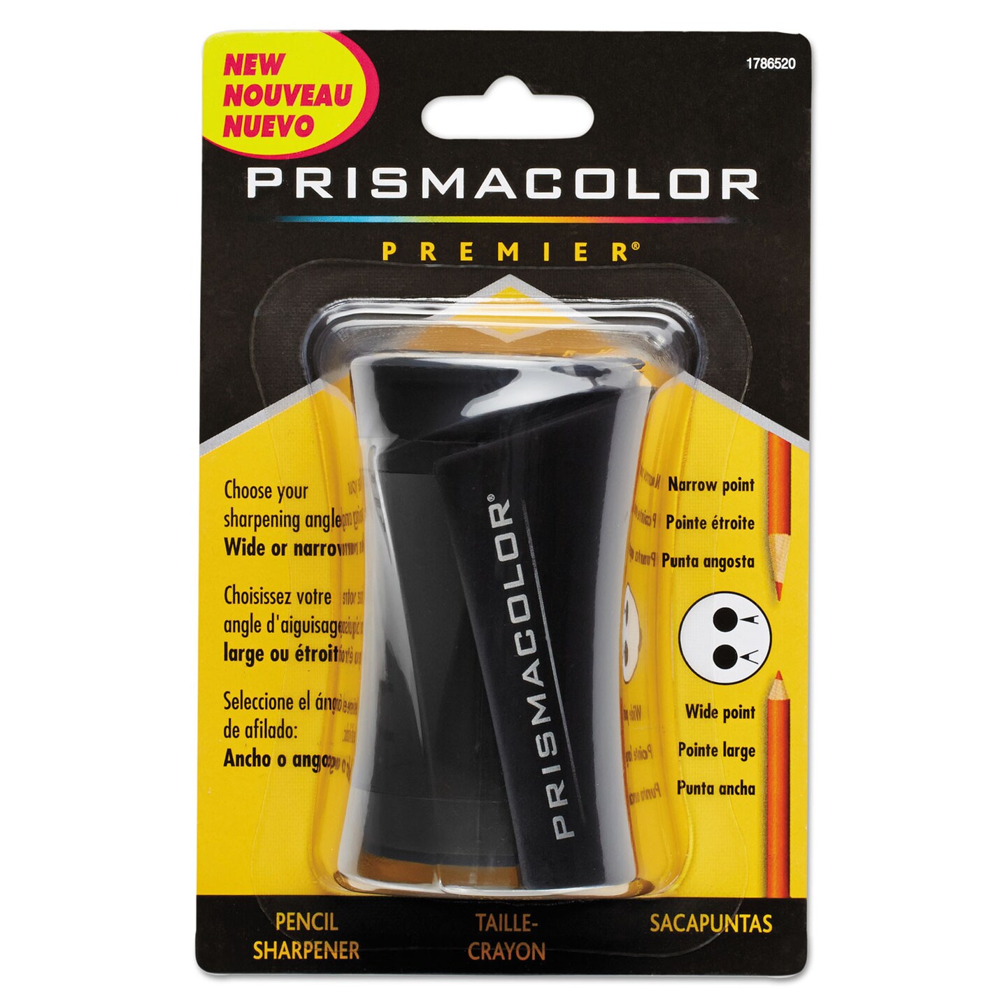 Prismacolor Premier Pencil Sharpener, 3.63&#x22; x 1.63&#x22; x 5.5&#x22;, Black