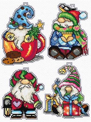 Christmas Gnomes Counted Cross-Stitch Kit