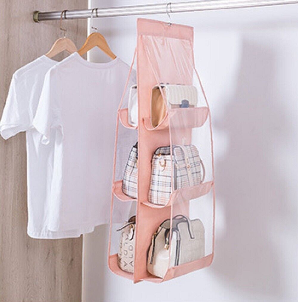 Hanging Handbag Organizer with 6 Pockets
