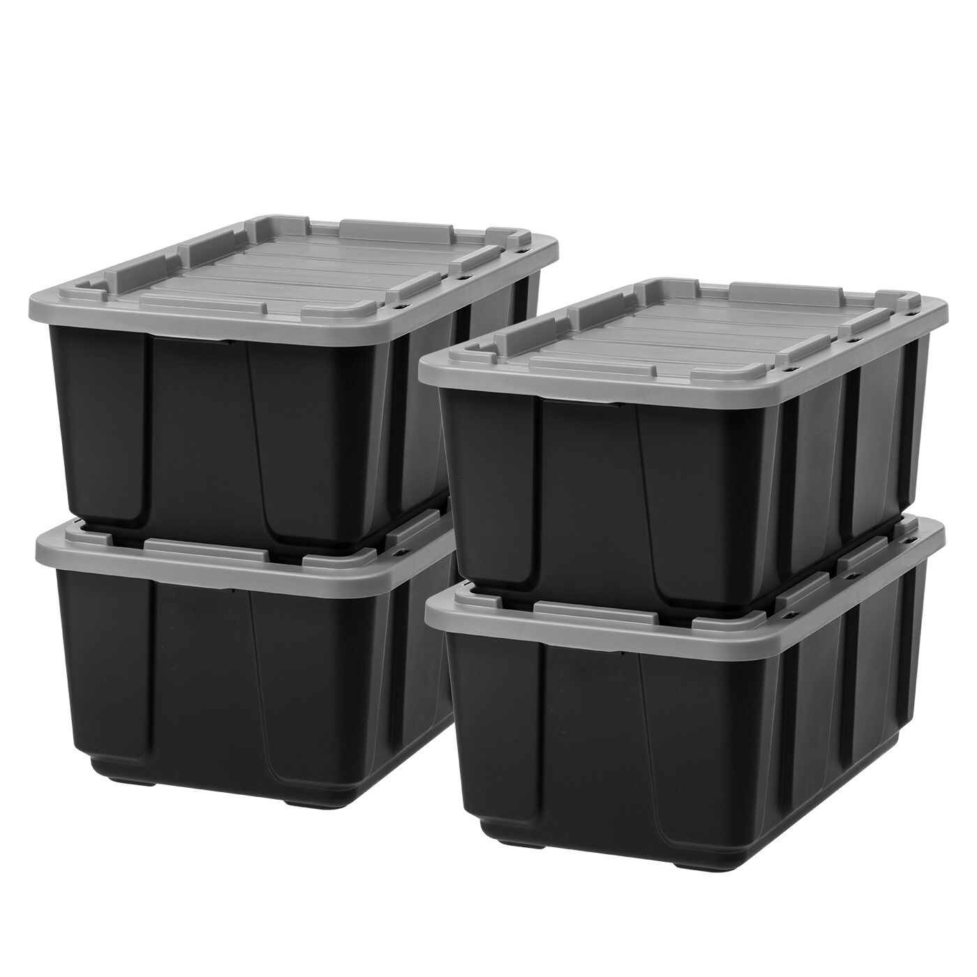 IRIS USA 27Gal Heavy-Duty Storage Plastic Bin Tote Container for Garage with Durable Lid