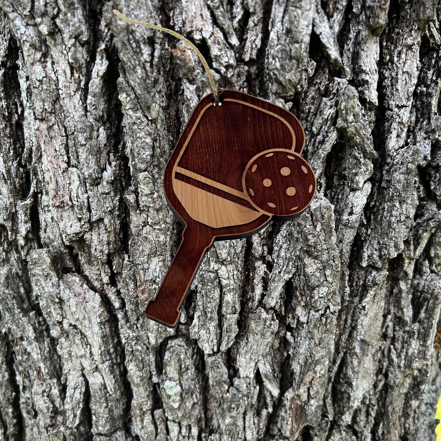 Pickleball - Cedar Ornament Pickleball - Cedar Ornament