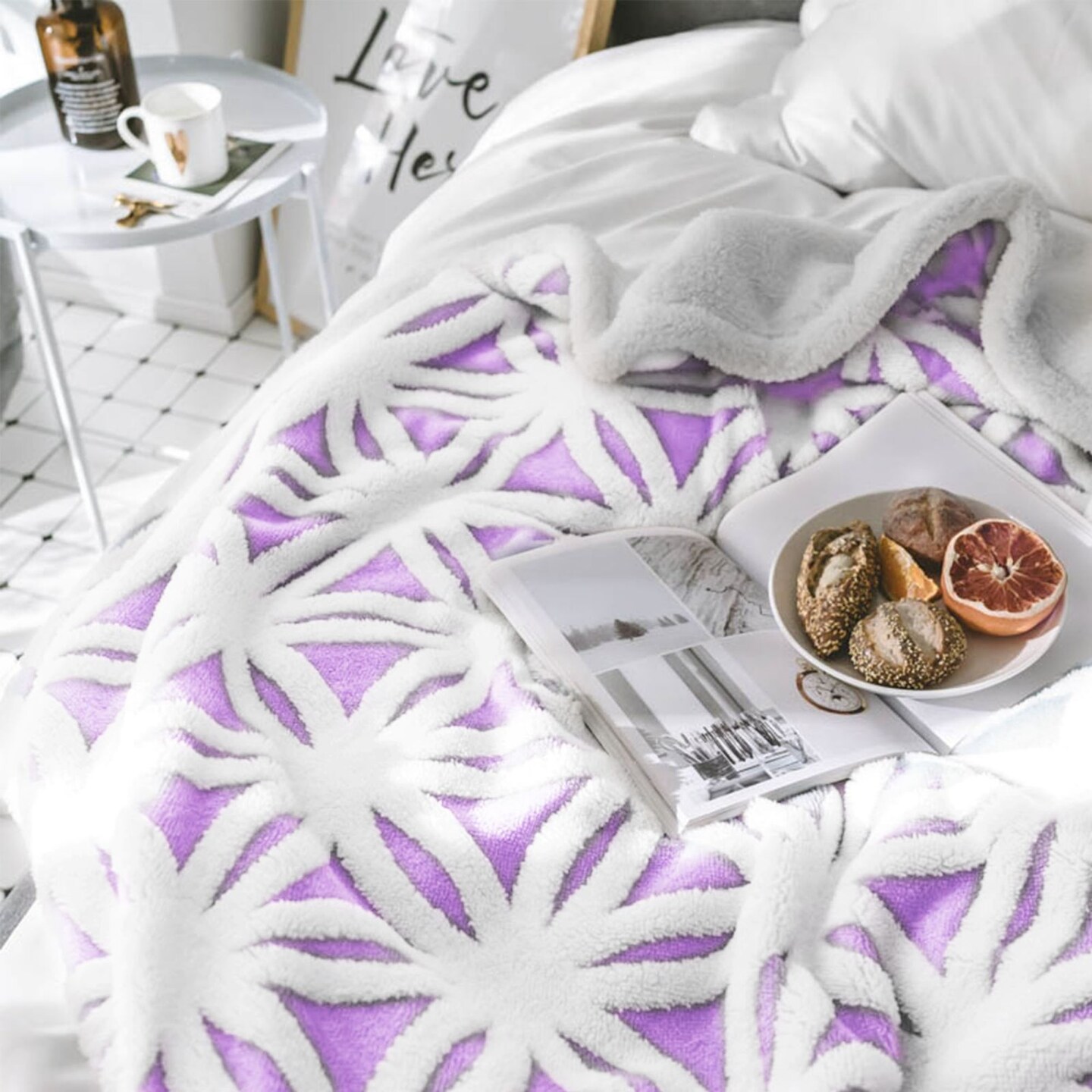 Fleece Blanket Throws for Sofas Fluffy Soft Warm Blanket for Bed Flannel Blanket