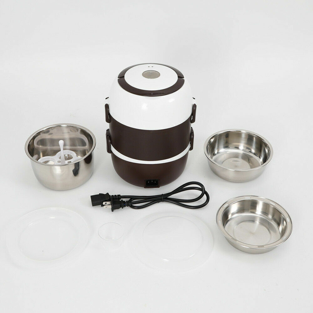Kitcheniva Portable Electric 3 Layers Food Warmer Lunch Box