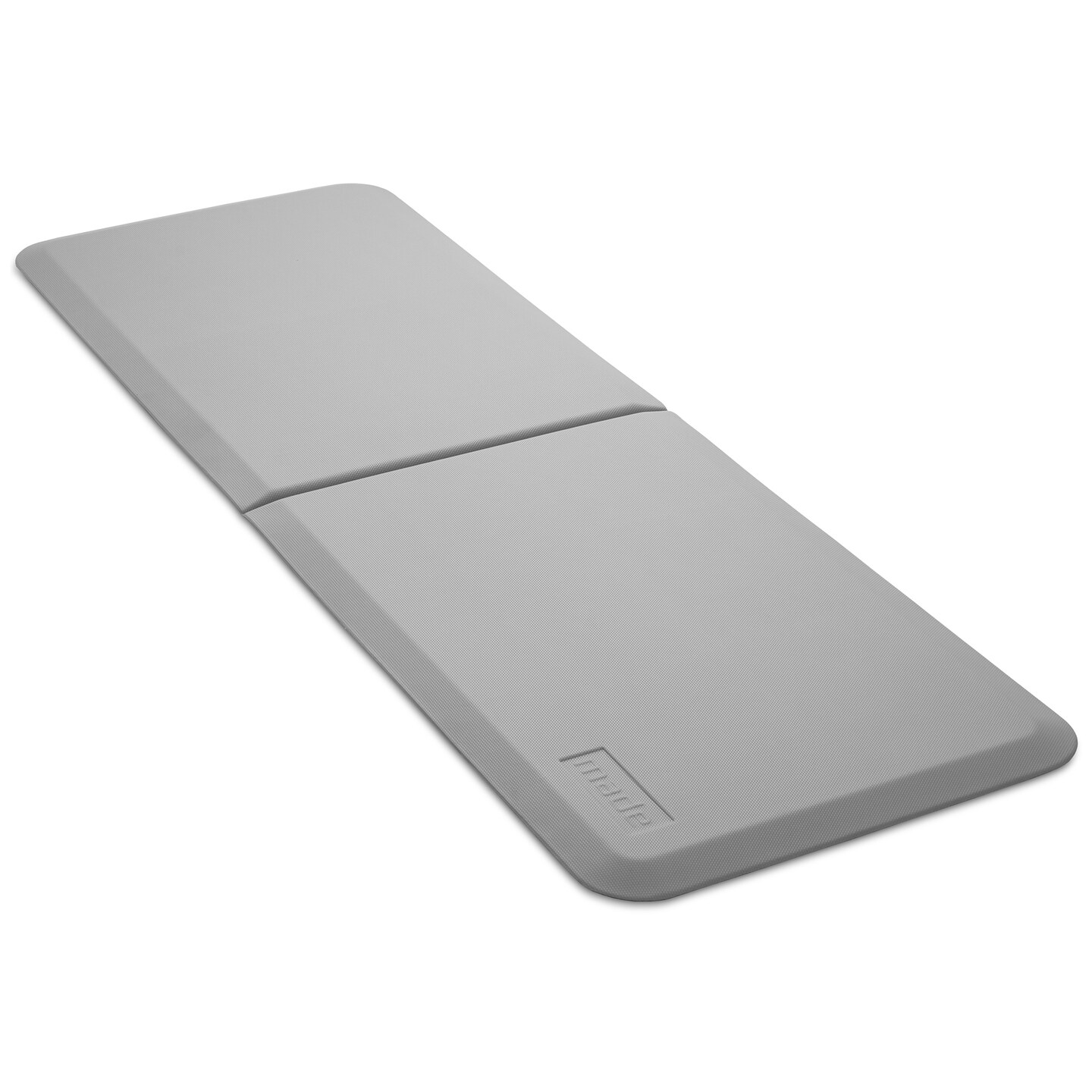 Made Medical 73&#x22; x 24&#x22; Bi-Fold Bedside Non-Slip Fall Mat for Elderly - Fall Prevention Anti-Skid Pad with Beveled Edge Anti-Fatigue Floor Mat, Gray