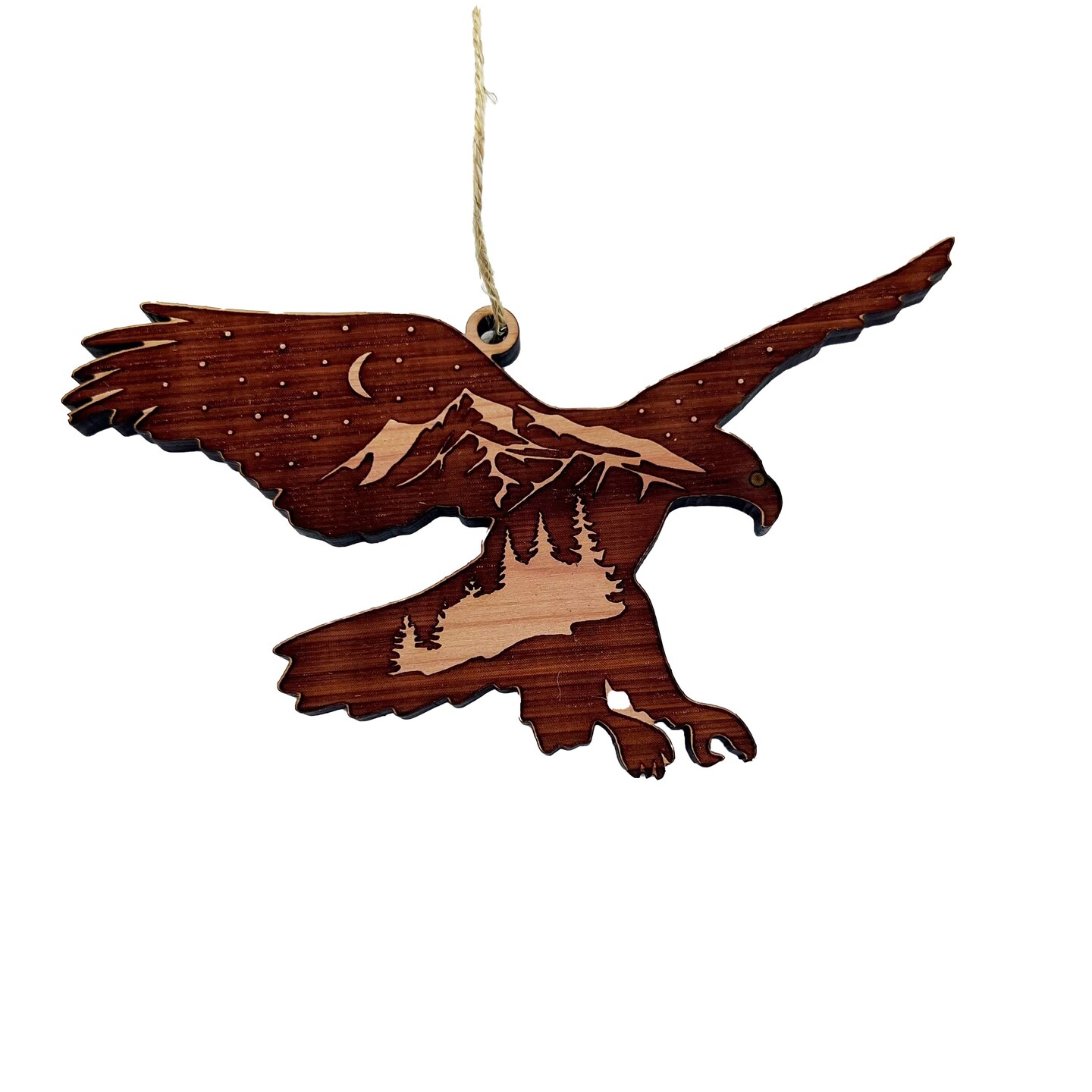 Night Eagle - Cedar Ornament Night Eagle - Cedar Ornament