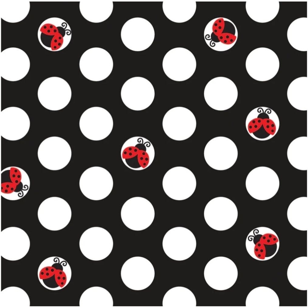 Designware Napkins - Ladybug - Small - Paper - 2Ply - 16ct - 10 X 10 in