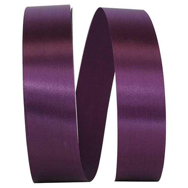 Florist Ribbons --- 1&#x215C; inch x 100 yards --- Satin / Acetate Supreme Cooler Ribbon -- Plum Color