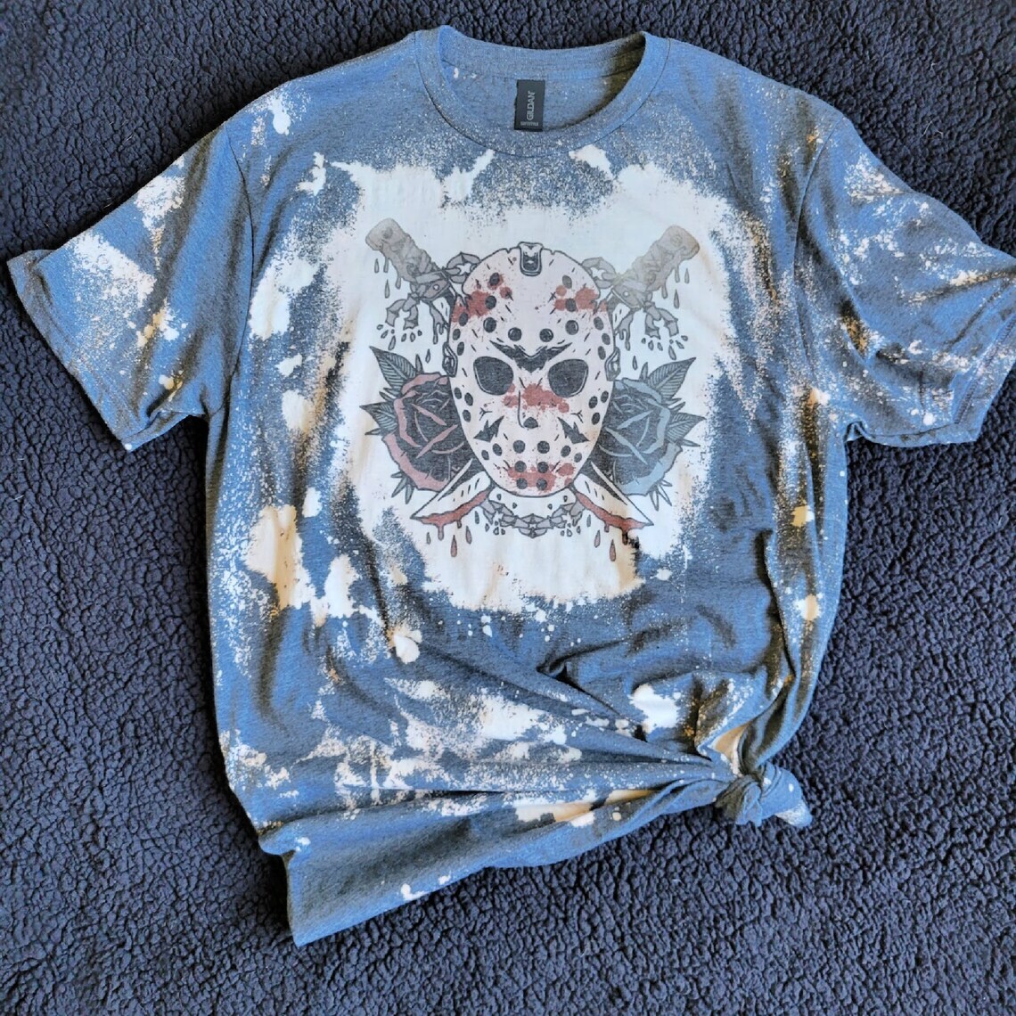 Friday the 13th Horror Shirt | Jason Voorhees Bleached T-Shirt | Horror Movie Tee | Slasher Fan Shirt | Spooky Graphic Tee product 7