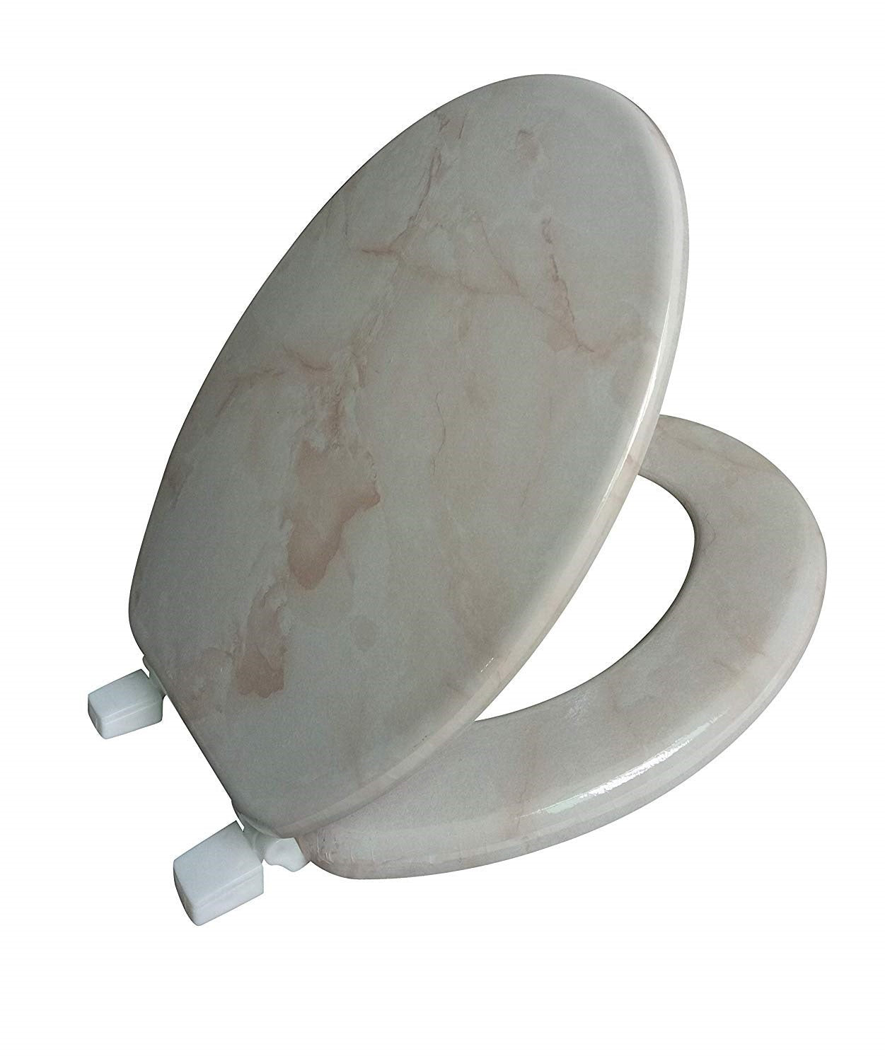 J&#x26;V Textiles Round Toilet Seat With Easy Clean &#x26; Change Hinge