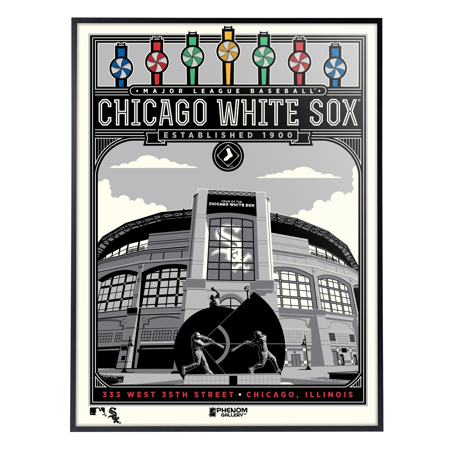 Phenom Gallery Chicago White Sox Stadium 18&#x22; x 24&#x22; Serigraph