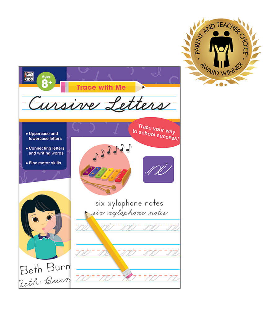 Carson Dellosa &#x2013; Cursive Letters Activity Book for 2nd, 3rd, 4th, 5th Grade, Paperback, 128 Pages, Ages 7+