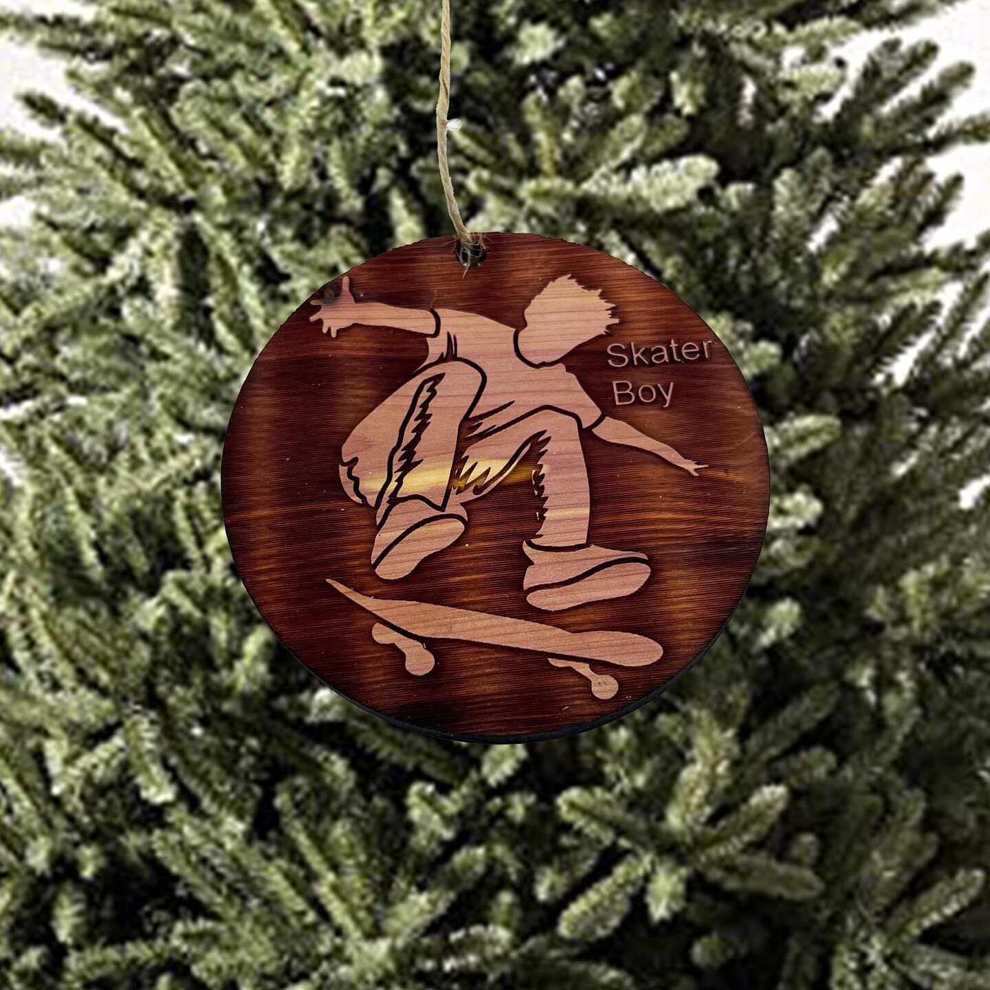 Skater Boy - Cedar Ornament Skater Boy - Cedar Ornament