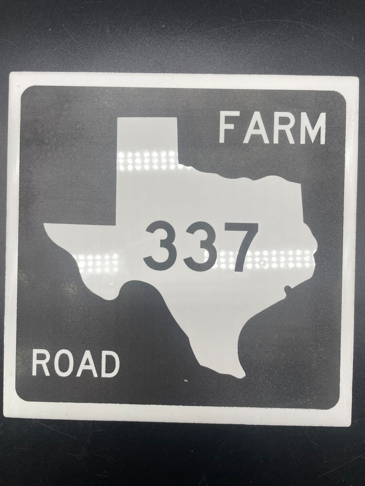 Texas Highway Sign, Texas Farm to Market, Texas Ranch Road, Laser Engraved, Ceramic Tile, Made in Texas, Highway Sign, Travel Highway Sign