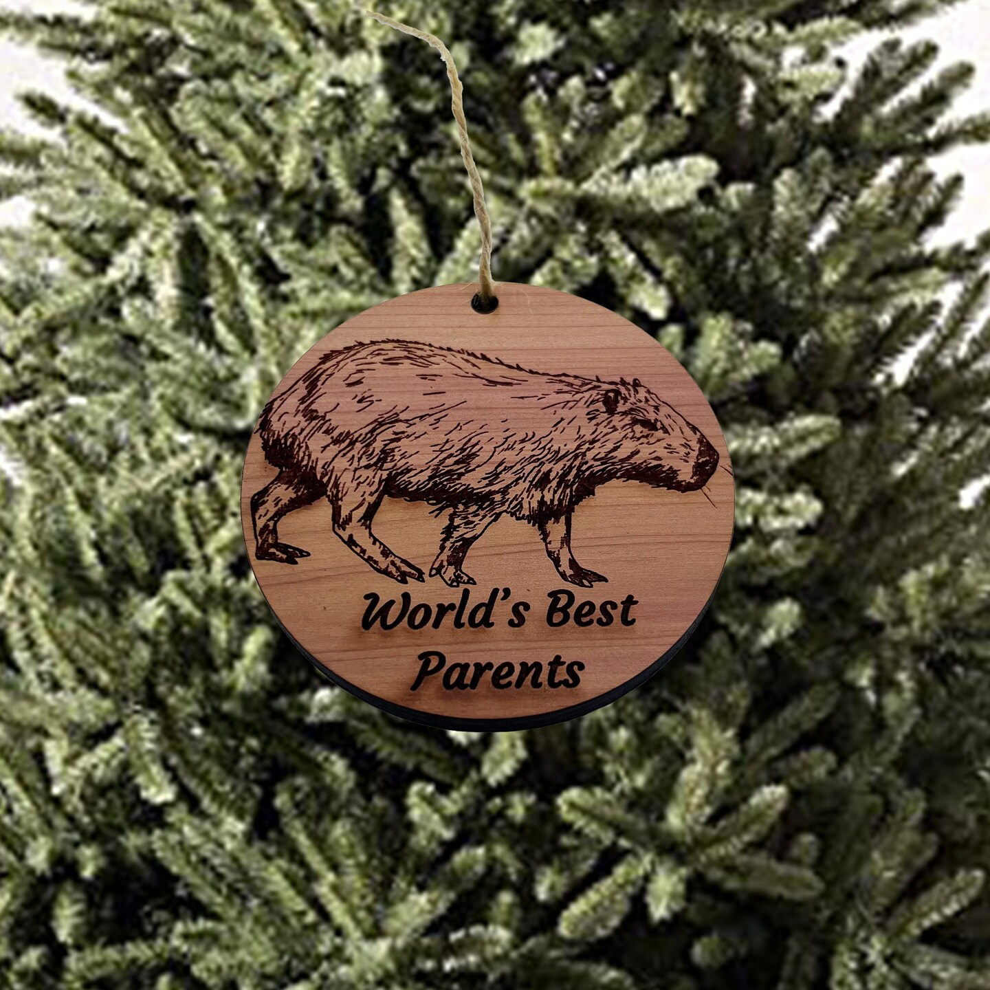 Capybara - Cedar Ornament Capybara - Cedar Ornament