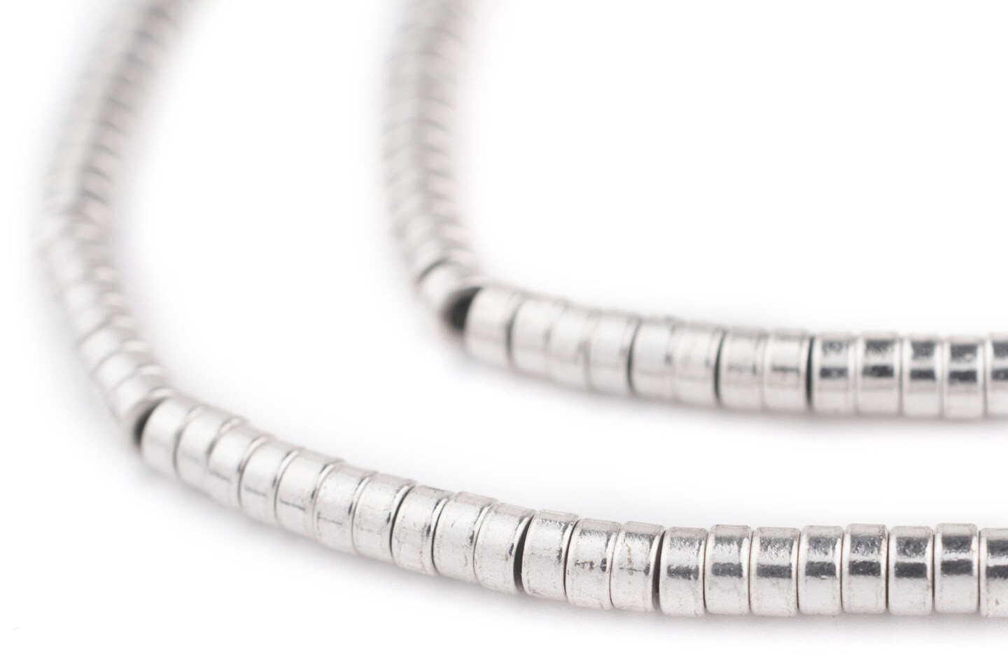 TheBeadChest Shiny Silver Disk Beads (4mm)