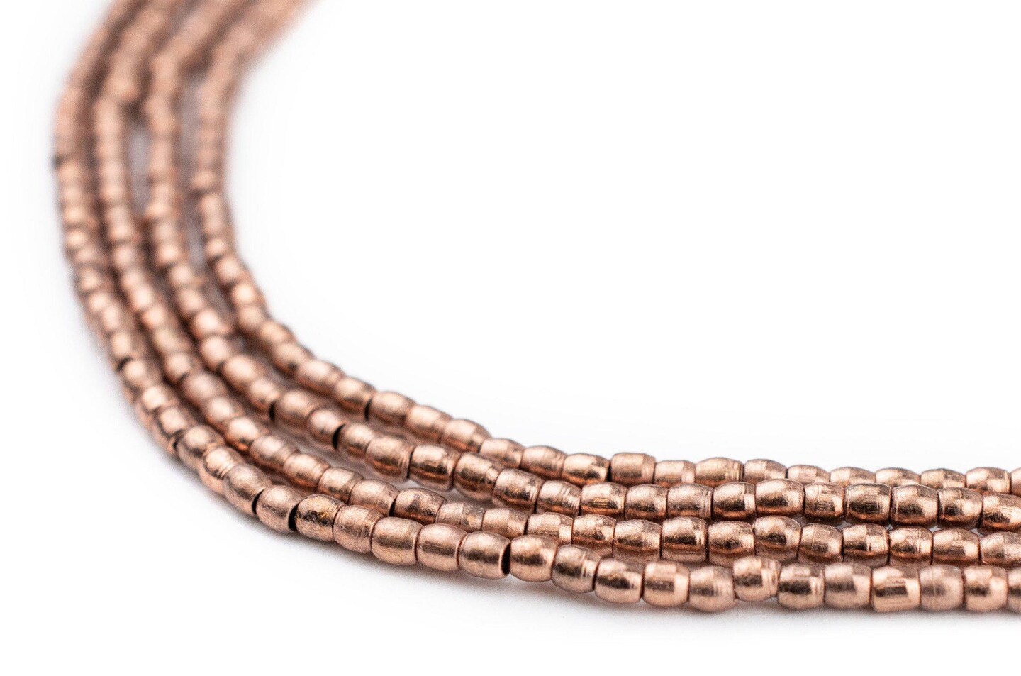 TheBeadChest Copper Tiny Oval Beads (2mm)