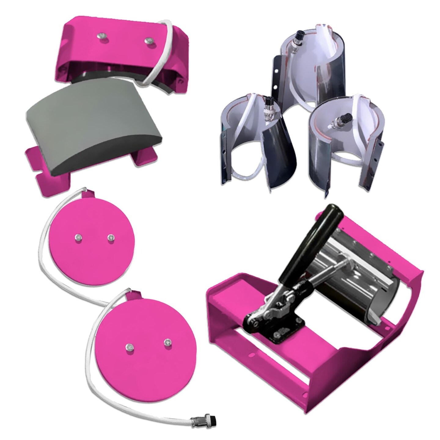 Silhouette Matte Black Cameo 5 w/ 8-in-1 Pink Heat Press &#x26; Siser HTV