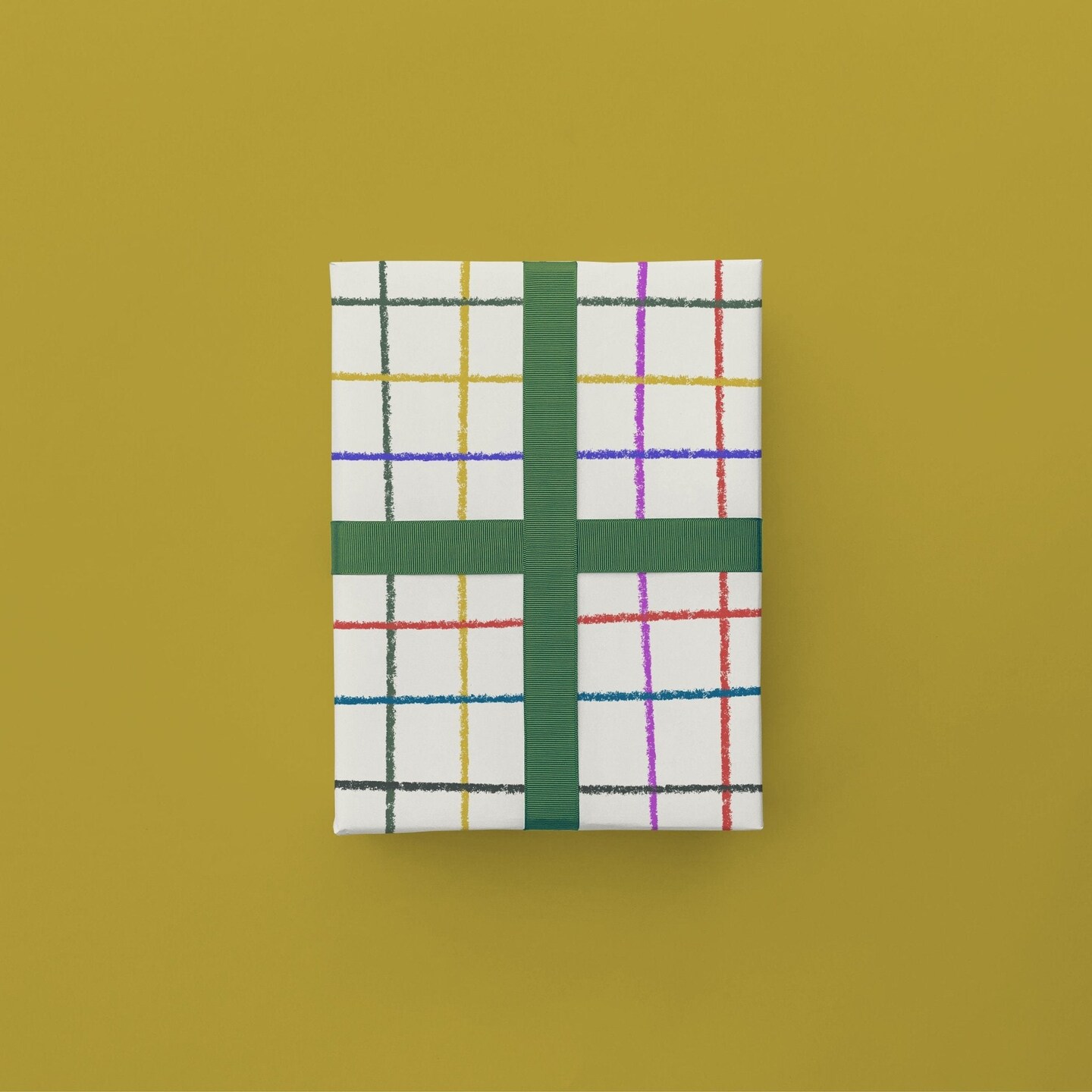 Colorful Crayon Grid Gift Wrap Paper | Michaels