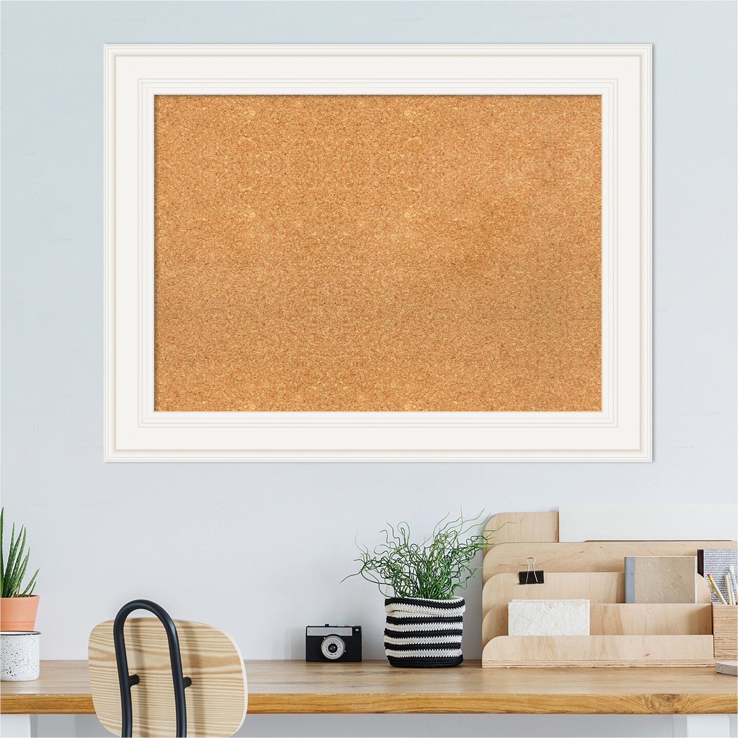 Ridge Framed Corkboard, Natural Cork