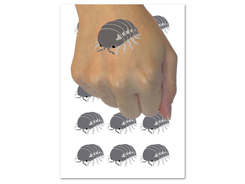 Isopod Woodlice Roly Poly Pill Potato Bug Temporary Tattoo Water