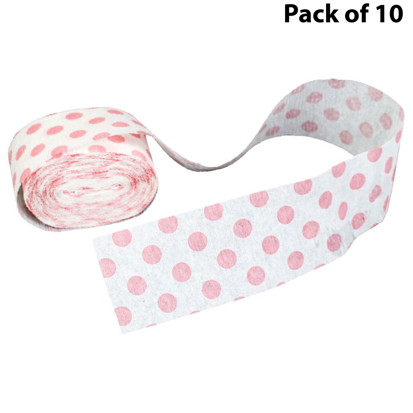 Polka Dot Streamer Roll - Pink - 2 inches wide by 30 Feet long | RAHEEV®
