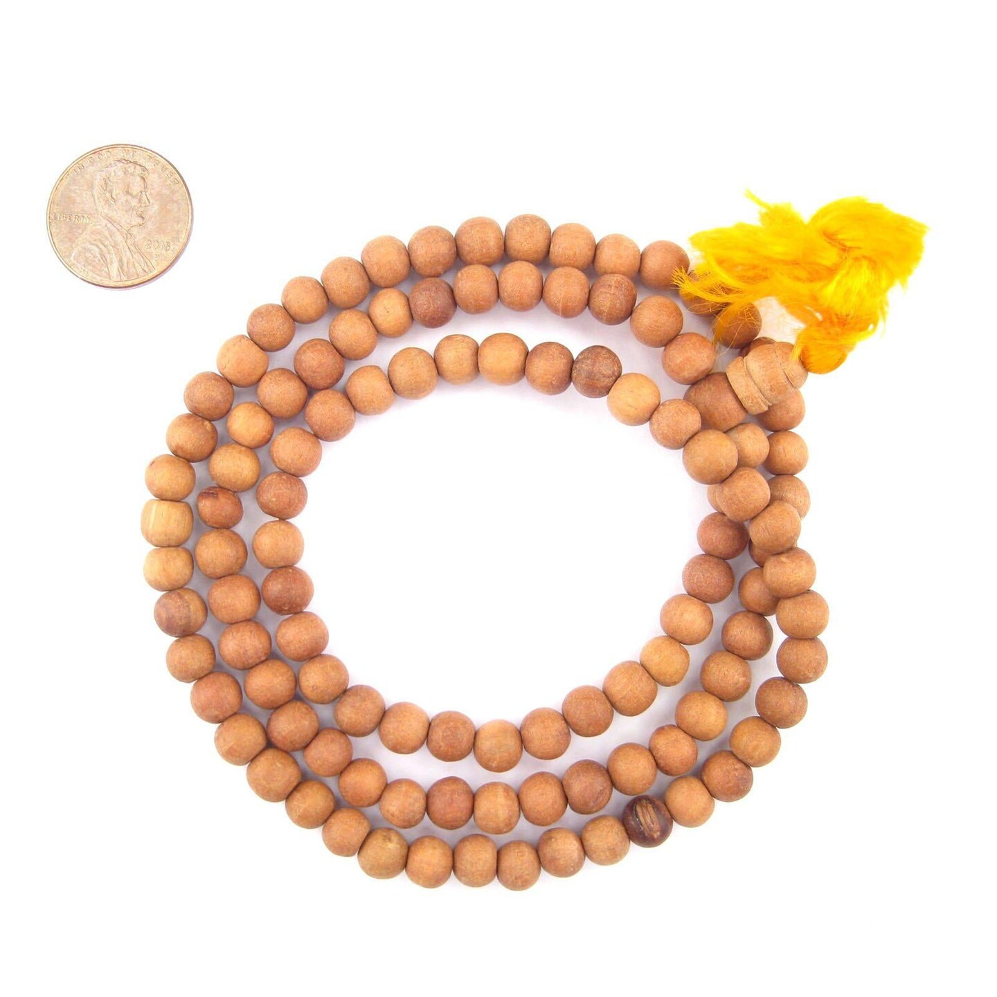 The Bead Chest 6mm Sandalwood Mala Beads: Fragrant Aromatic Wooden Meditation Beads for Yoga, Jewelry, Necklace, Chanting Genuine Nepal Product