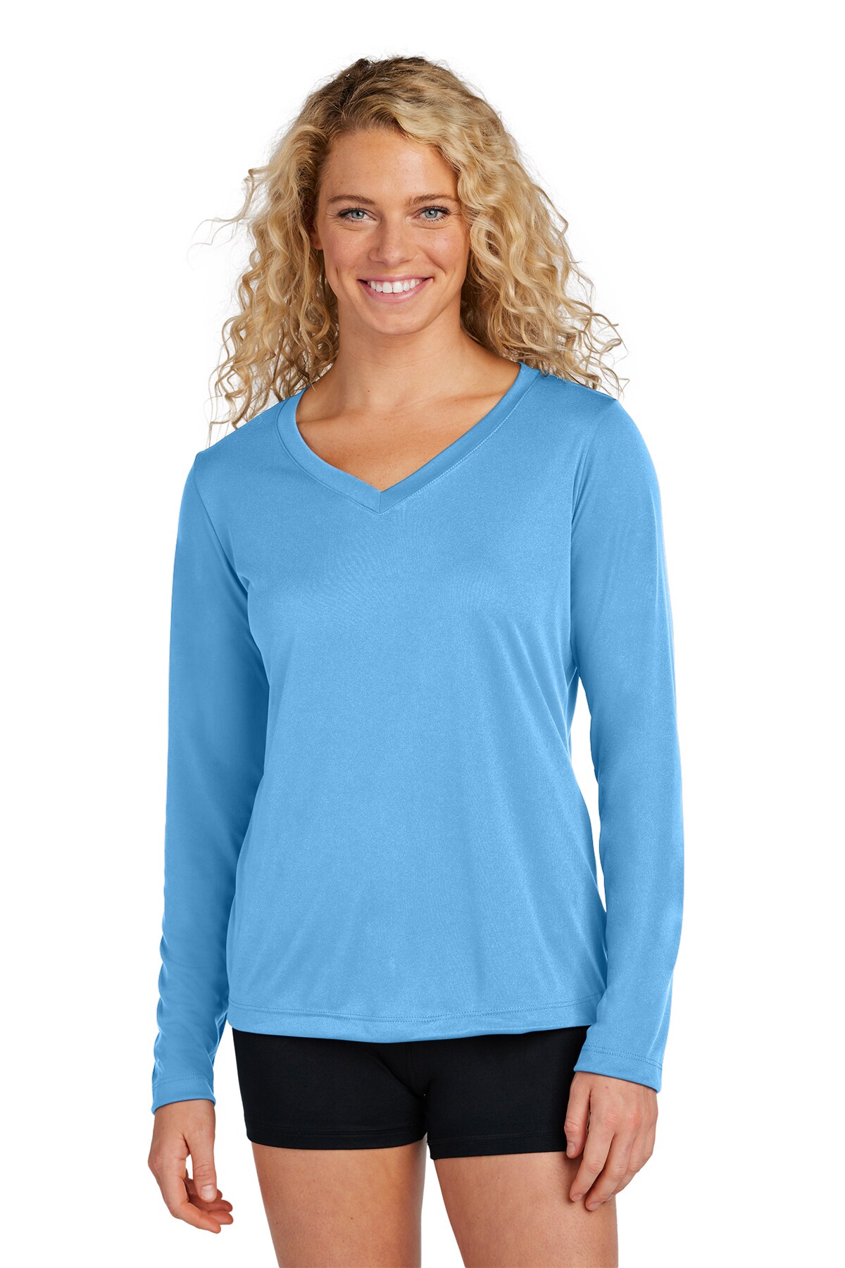 Sport-Tek&#xAE; Women&#x27;s Long Sleeve PosiCharge Competitor V-Neck Tee