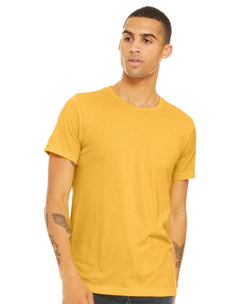 BELLA + CANVAS Premium CVC Short Sleeve Crewneck Jersey T-Shirt for Custom Printing & Layering Styles Tee