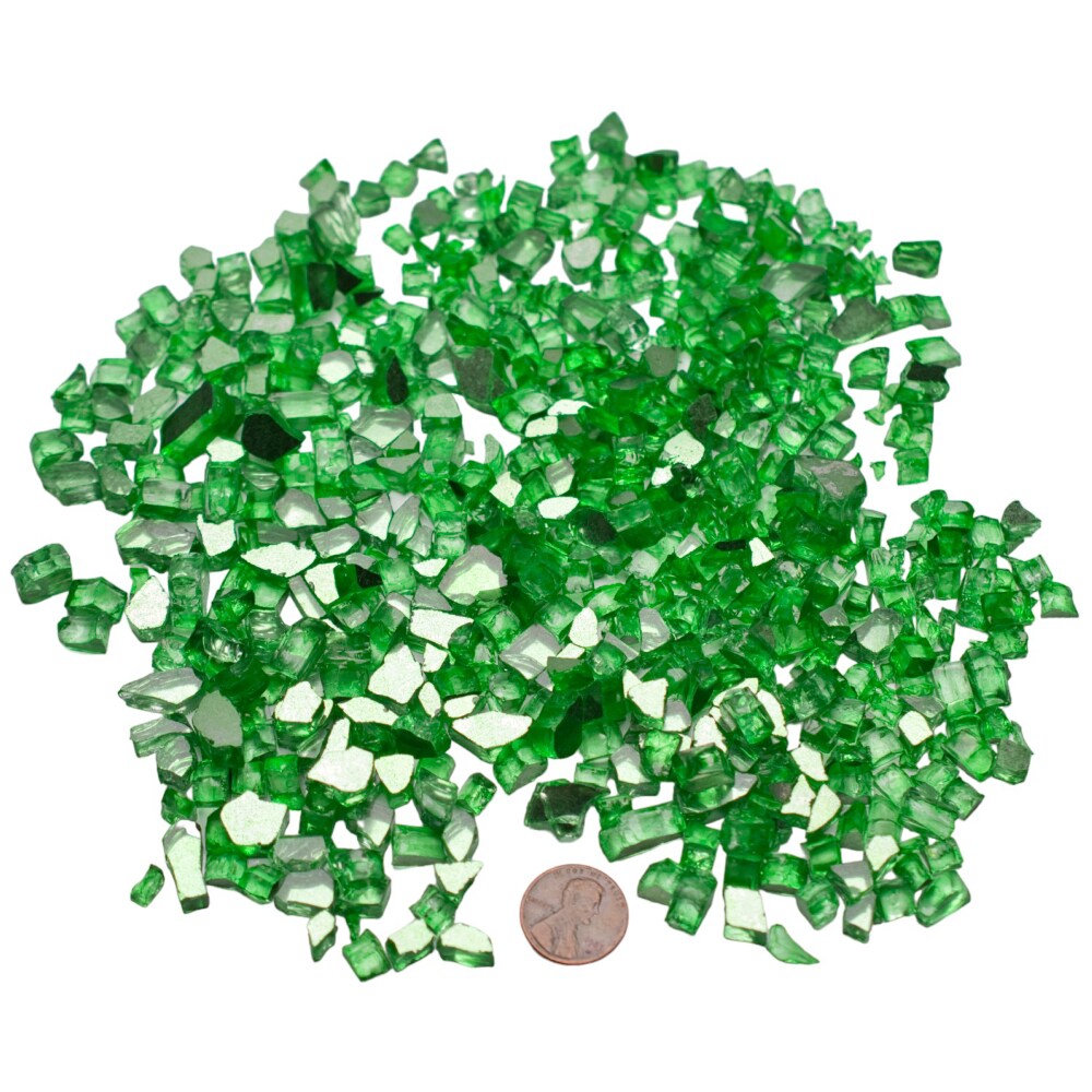 Green Apple Fire Glass | Reflective Green Fire Glass
